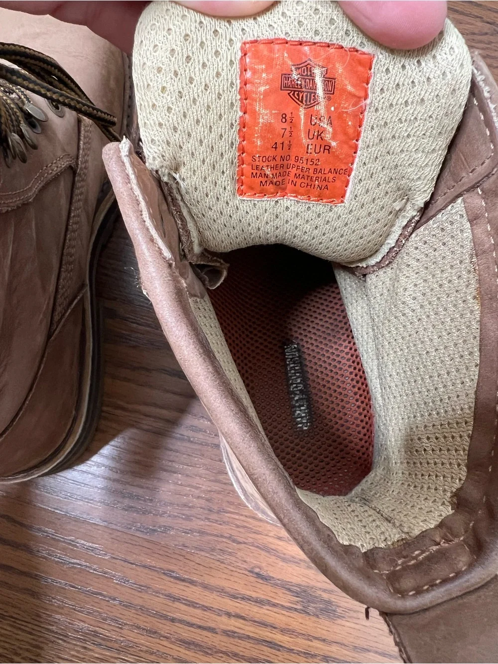 Harley-Davidson Leather Combat boots with a winged emblem detail size Men’s 8.5